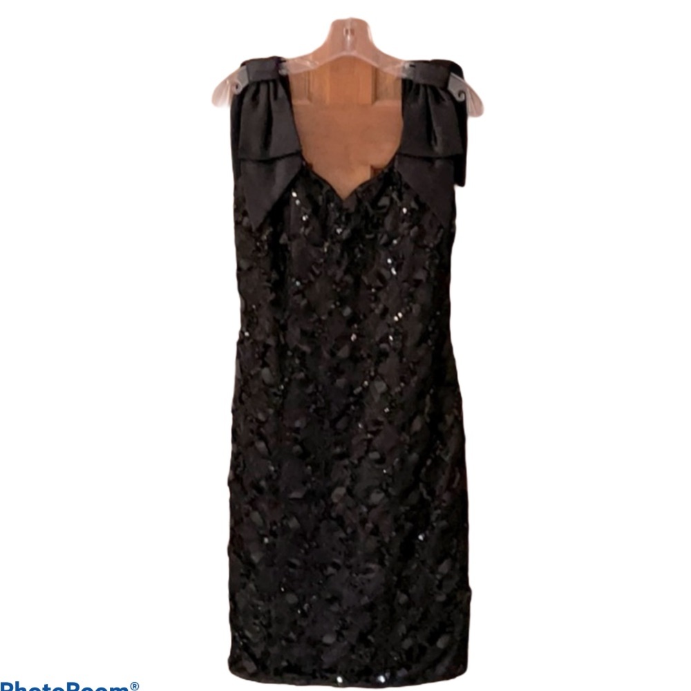 Vintage Black Sequin Cocktail Dress